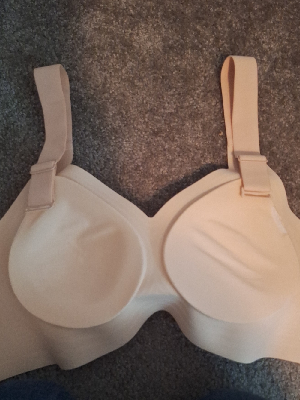 Beige Stretch Performance Bra - Picture 2 of 5